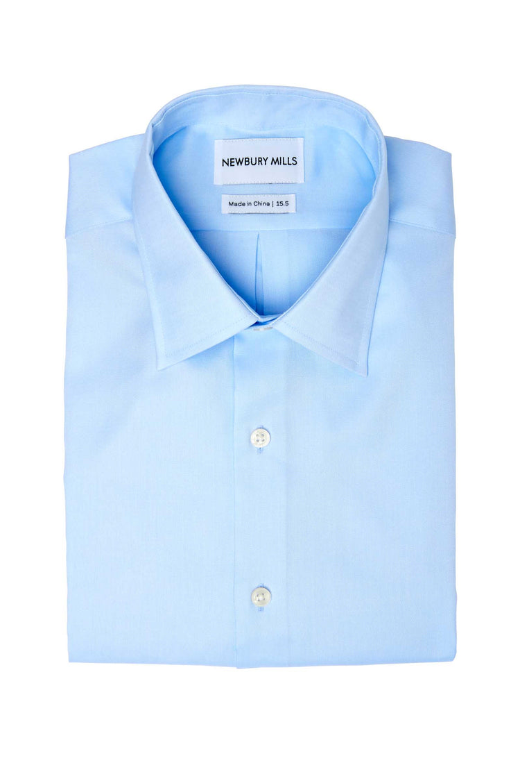 Solid Blue Dress Shirt Folded