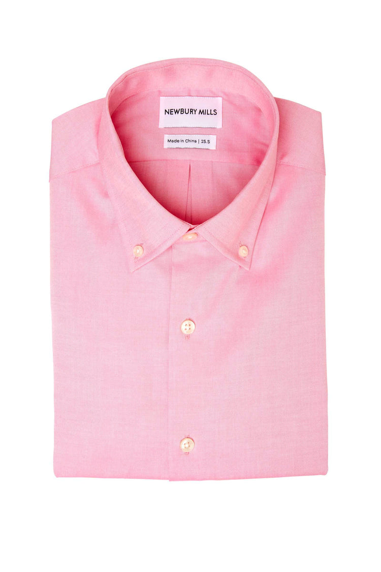 Peach Oxford Cloth Button Down Dress Shirt