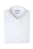 White Oxford Cloth Button Down Dress Shirt Folded